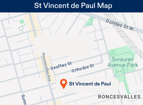 Roncesvalles camp location map: St Vincent de Paul