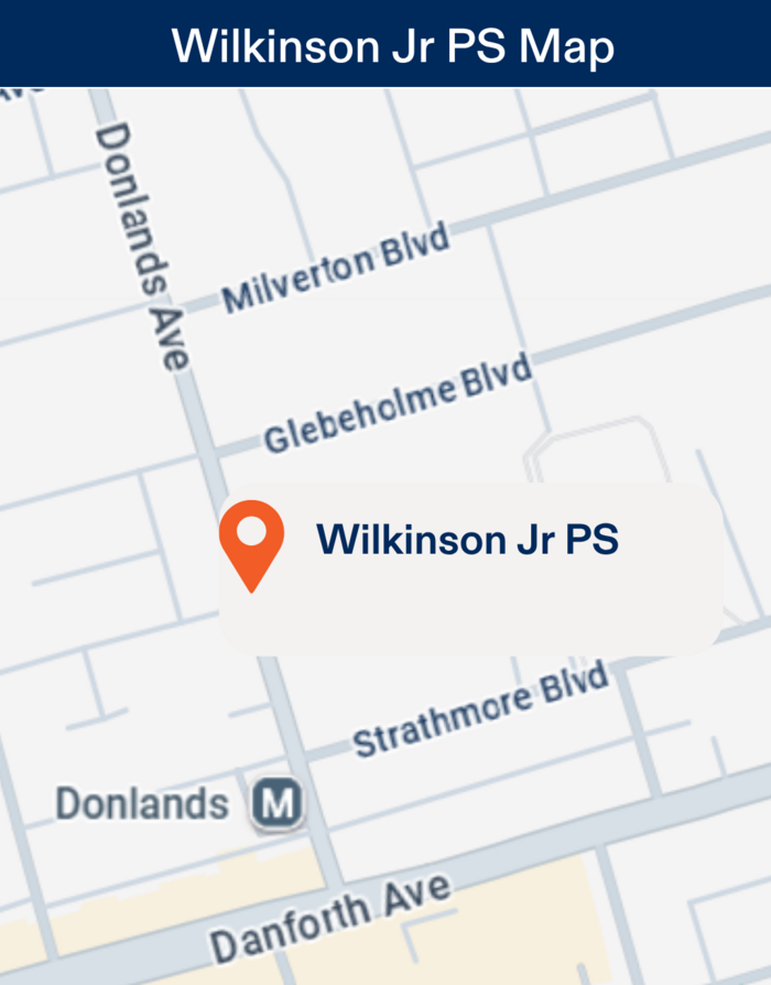 East York Summer Camp Location Map - Wilkinson Jr PS