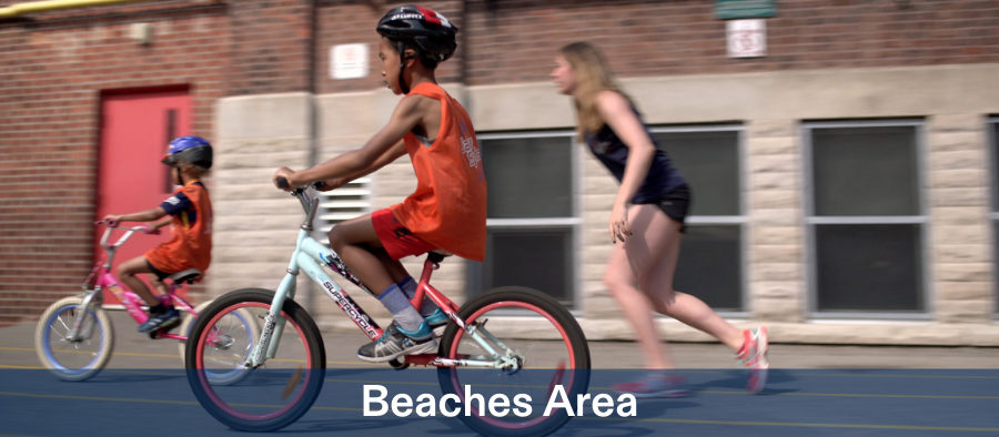 Beaches learn to bike area