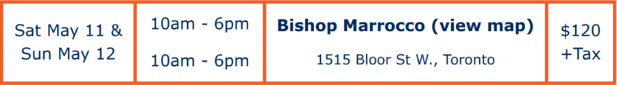 Standard First Aid, Bishop Marrocco High Pak Toronto May 11 & 12