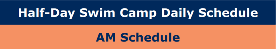 Swim Camp Daily schedule