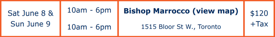 Standard First Aid, Bishop Marrocco High Pak Toronto June 8 & 9