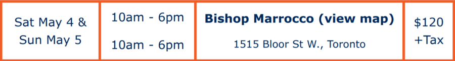 Standard First Aid, Bishop Marrocco High Pak Toronto May 4 & 5